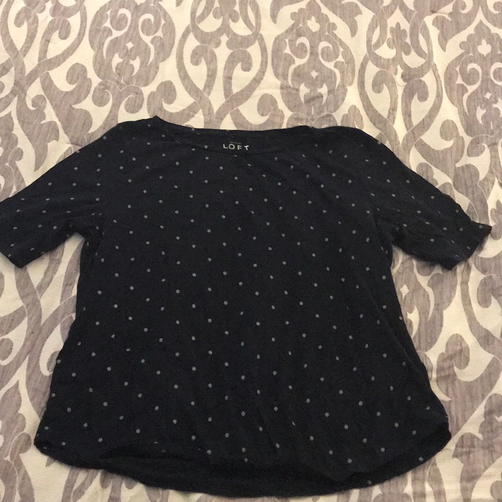 Navy polka dot T-shirt